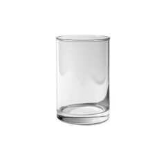 Clear glass tumbler perfect for any beverage or cocktail. or transparent background