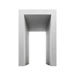 Minimalist concrete structure with clean lines and modern design. or transparent background