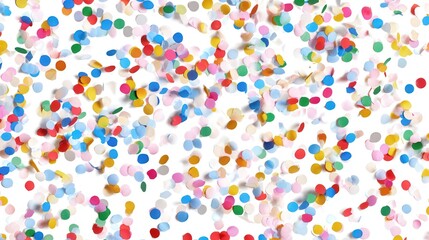 Festive confetti pattern isolated on white background
