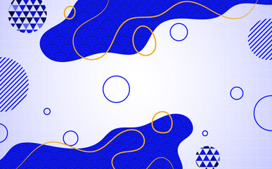 Abstract blue vector background with decorative circles winter pattern and festive design