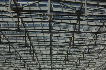 Fototapeta premium A fragment of the ceiling of a large modern commercial building.