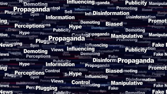 PROPAGANDA Seamless Endless Keywords Animation, Background, Loop
