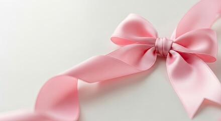 Pink satin bow, perfect Valentine&rsquo;s Day gift decoration for loved ones