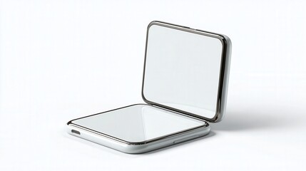 Foldable phone mockup isolated on white background