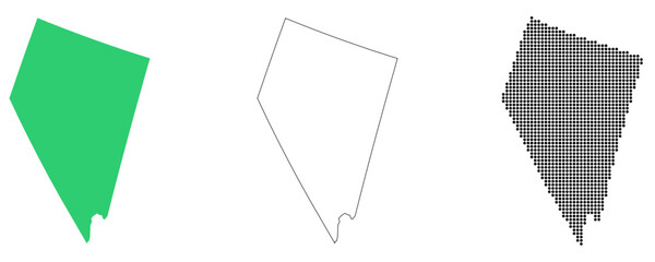 Map USA States Nevada Outline Dots