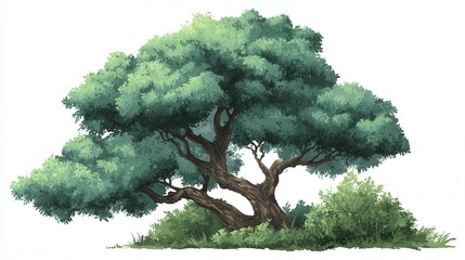 Forest tree icon isolated on white background