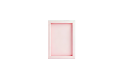Pink Frame on White Background