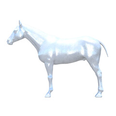 金属の馬 メタルの馬 馬 3DCG レンダリング画像 金属 メタル
