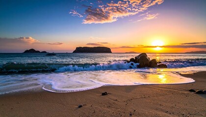 Beautiful sunrise over the sea