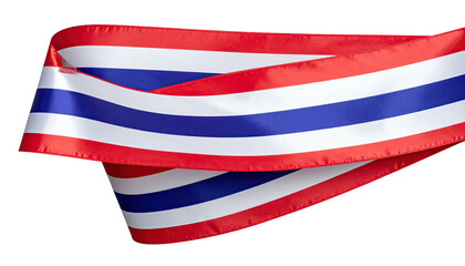 Wavy ribbon showing horizontal stripes of red, white, and blue