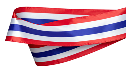 Wavy ribbon showing horizontal stripes of red, white, and blue
