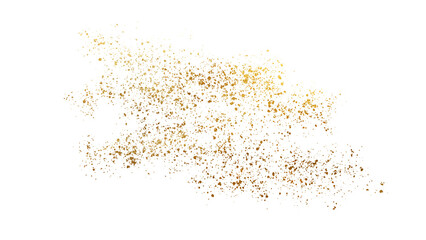 Gold Spakle shimmer for Christmas invitation card Decoration isolated on transparest background