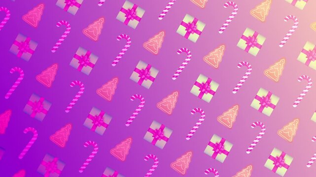 4k Christmas themed animation materials can be recycled