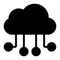 cloud network icon for illustration