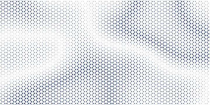 Triangle halftone background. Vector geometric technology abstract background. Halftone triangle retro pattern. Technology geometric pattern
