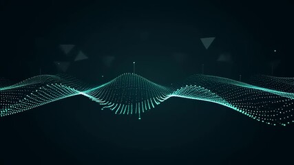 Abstract digital landscape of interconnected data points forming a dynamic wave, symbolizing advanced information processing and computational networks - Powered by Adobe