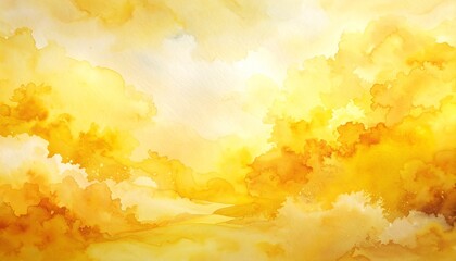 Delicate yellow abstract watercolor background. Great for textures, backgrounds, banner, there is a place for text.