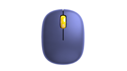 Blue Wireless Mouse Isolated on White Background