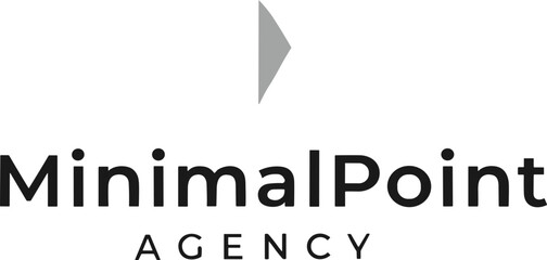 Minimalist typography agency logo design with clean geometric symbol for modern corporate brand identity projects