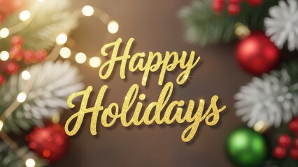 Obraz premium Happy holidays isolated on white background