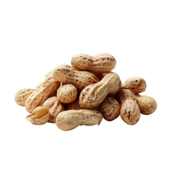 Peanut Pile: A close-up shot of a pile of peanuts in their shells, showcasing their textured surfaces and natural earthy hues, perfect for culinary and agricultural themes.