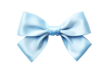 Naklejka premium Elegant Ribbon: A close-up view of a pristine, sky-blue ribbon. The ribbon's graceful curves and texture add a touch of sophistication.