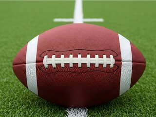 Football on a green field