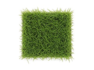 Vibrant green artificial grass mat