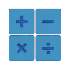 計算機のフラットなアイコンの3Dイラスト。透明感のある青いグラスモーフィズムなマーク2。ビジネスやUIに適した透明感のあるアイコン