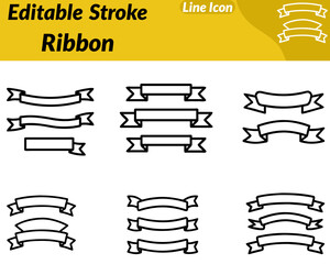 A minimalist ribbon icon featuring a smooth flowing ribbon with folded ends and gentle curves. Designed with clean lines to awards celebration honor decoration achievements and special recognition.