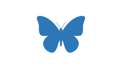 A beautiful blue butterfly graphic against a clean white background, symbolizing transformation and nature's delicate beauty