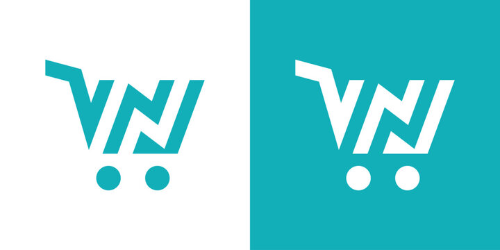 A dual-meaning logo combining an investment growth chart with a shopping trolley, symbolizing smart commerce, financial progress, and data-driven retail success