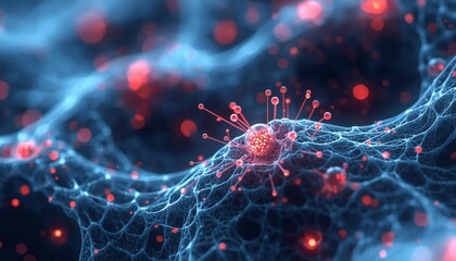 Abstract glowing DNA strands swirling through dark space, representing science, imagination, energy, and futuristic design