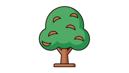 Cute Cartoon Tree Illustration