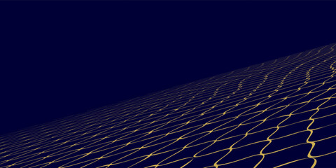 Abstract net background blue and gold for sports, Mesh texture for fishing nets. Seamless pattern for sportswear or soccer goal, volleyball net, basketball hoop, hockey, athletics. Vector © Qomariyah .