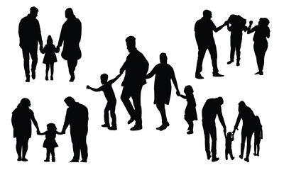 Family Black Silhouette Design Collection