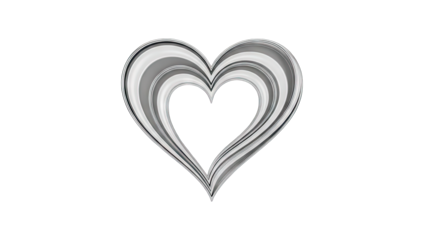 Abstract Heart Shape on White Background