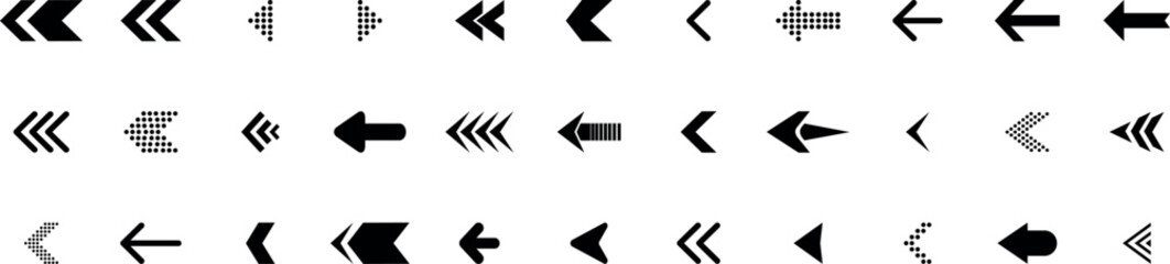 Arrow icons set. Arrow collection. Simple arrow big set.  black arrows icons. Vector illustration