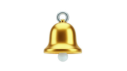 Golden Bell Isolated on White Background