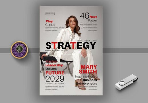 Business Magazine Cover Template