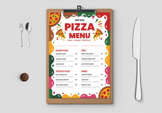 Pizza Food Menu