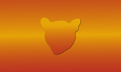 Heart-Shaped Abstract Silhouette Against Warm Gradient Background