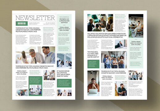 Corporate Newsletter Design Template for Business Communication