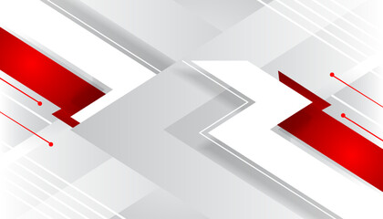 Abstract Red and Gray Geometric Background Vector Design