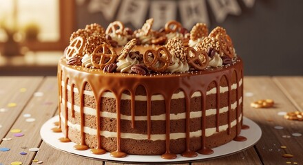 chocolate cake with nuts