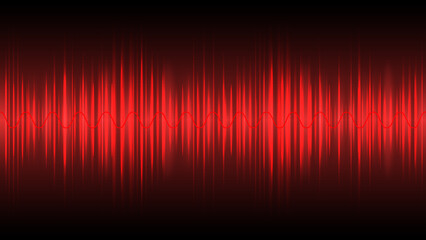 Red music sound wave background