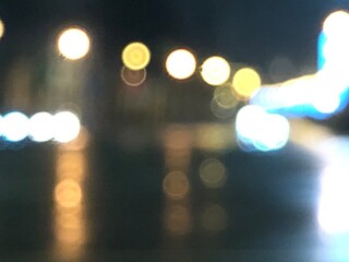 abstract background of bokeh lights in cool tones