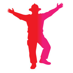 Modern Male dancing Silhouette 