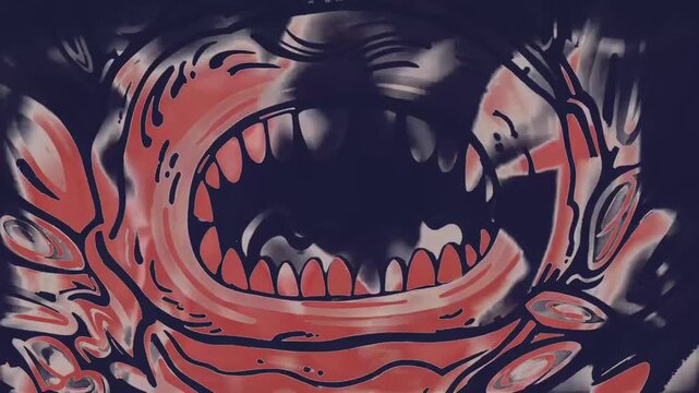 Screaming Roast Animation Expressionist Art Background