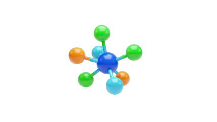 Molecule Model Isolated on White Background